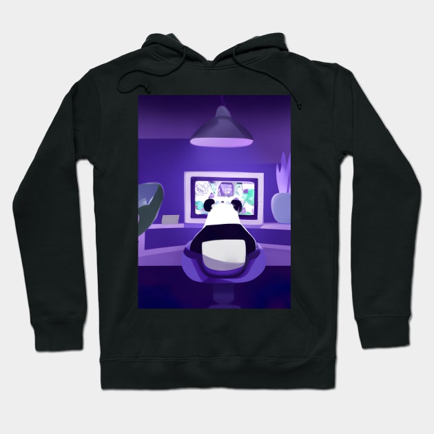 Gaming Panda Hoodie by maxcode